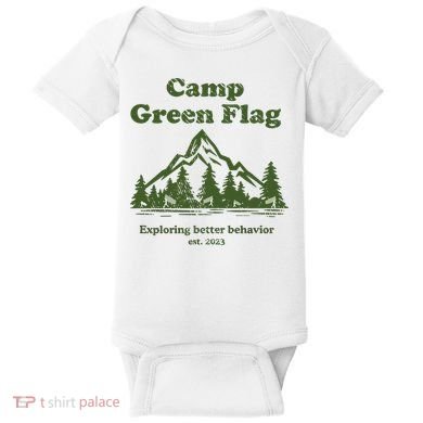 Camp Green Flag Exploring Better Behavior Est 2023 Baby Bodysuit