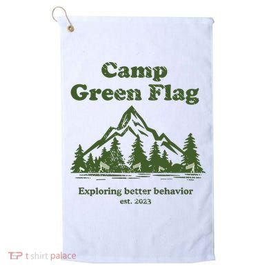 Camp Green Flag Exploring Better Behavior Est 2023 Golf Towel
