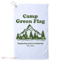 Camp Green Flag Exploring Better Behavior Est 2023 Golf Towel thumb 0