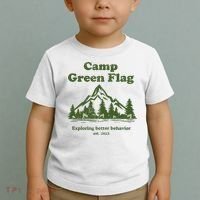 Camp Green Flag Exploring Better Behavior Est 2023 Toddler T-Shirt thumb 2