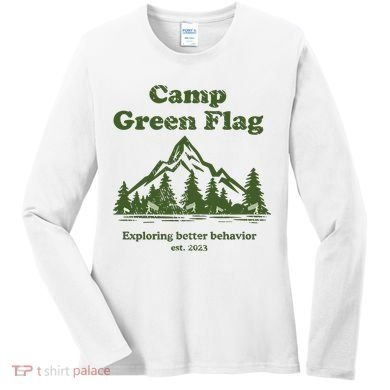 Camp Green Flag Exploring Better Behavior Est 2023 Women's Long Sleeve Shirt