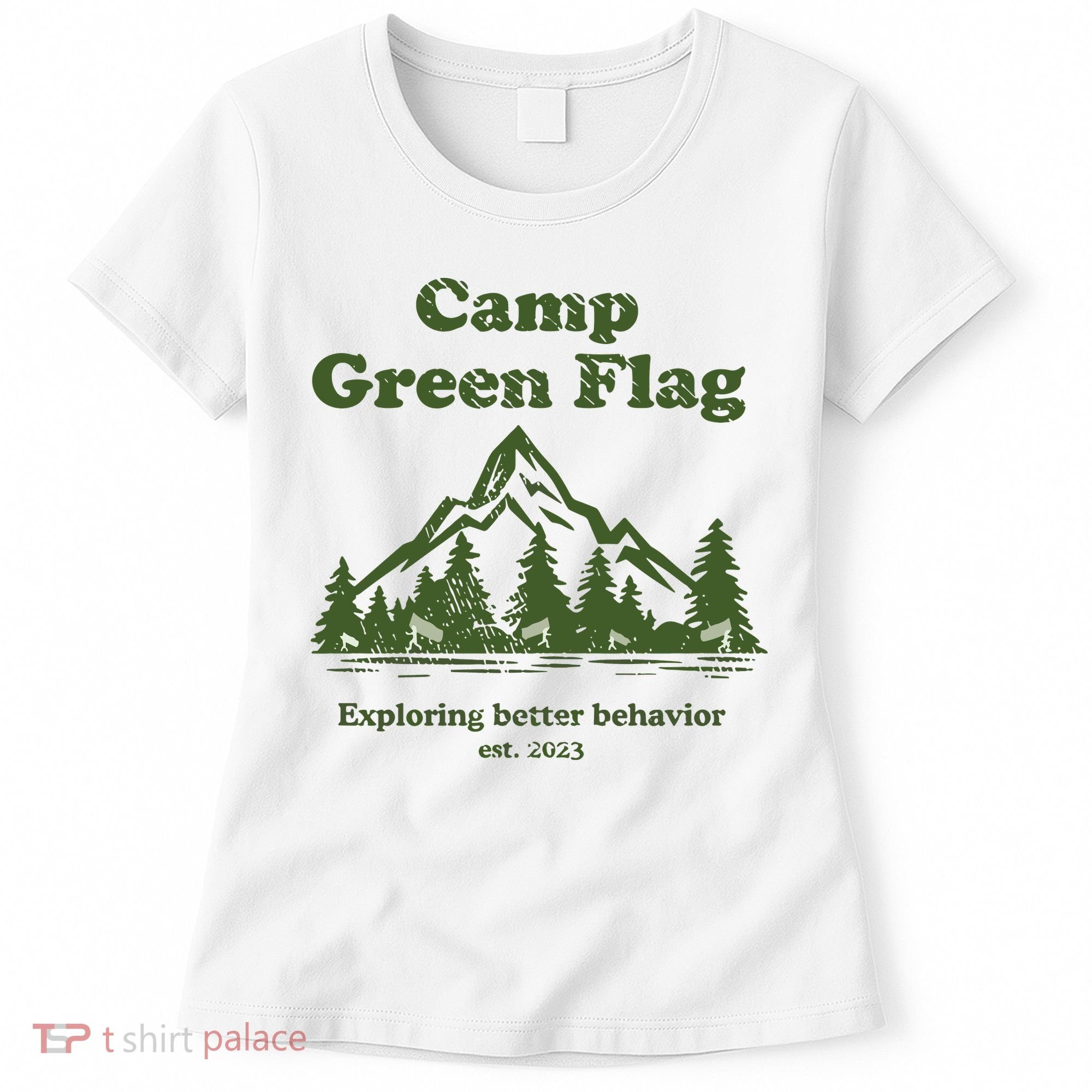 Camp Green Flag Exploring Better Behavior Est 2023 Women's T-Shirt