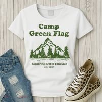 Camp Green Flag Exploring Better Behavior Est 2023 Women's T-Shirt thumb 3