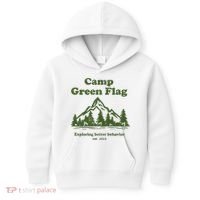 Camp Green Flag Exploring Better Behavior Est 2023 Kids Hoodie thumb 0