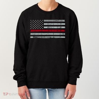 Cool Gift Firefighter Thin Red Line Flag Women's Sweatshirt