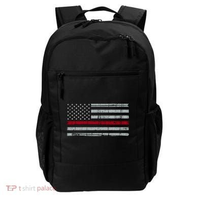 Cool Gift Firefighter Thin Red Line Flag Backpack