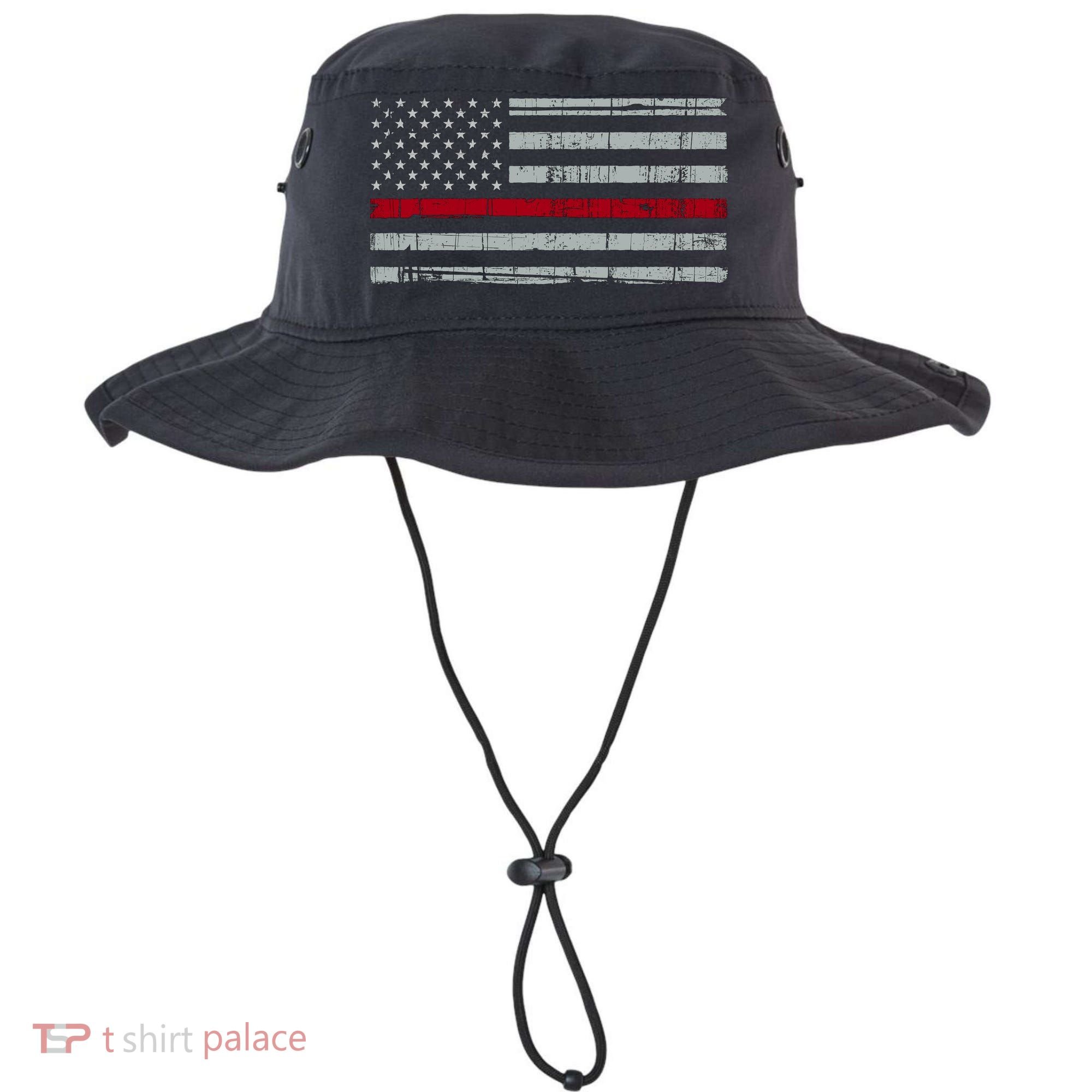 Cool Gift Firefighter Thin Red Line Flag Bucket Hat