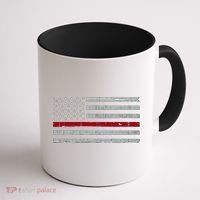 Cool Gift Firefighter Thin Red Line Flag Coffee Mug thumb 1