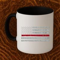Cool Gift Firefighter Thin Red Line Flag Coffee Mug thumb 2