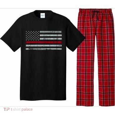 Cool Gift Firefighter Thin Red Line Flag Pajama Set