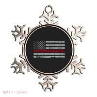 Cool Gift Firefighter Thin Red Line Flag Ornament thumb 0