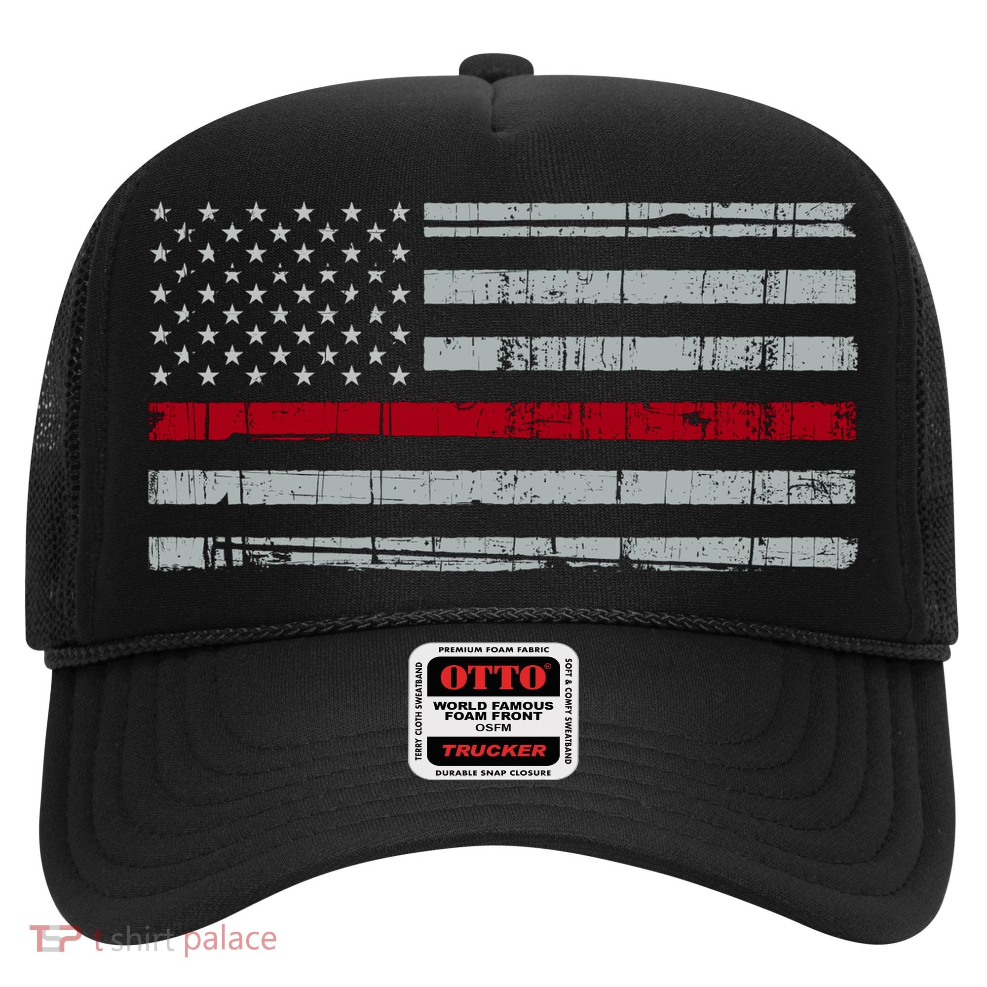 Cool Gift Firefighter Thin Red Line Flag Hat