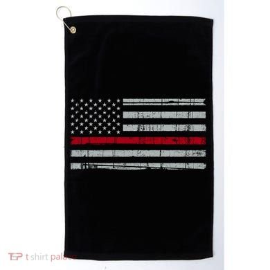 Cool Gift Firefighter Thin Red Line Flag Golf Towel