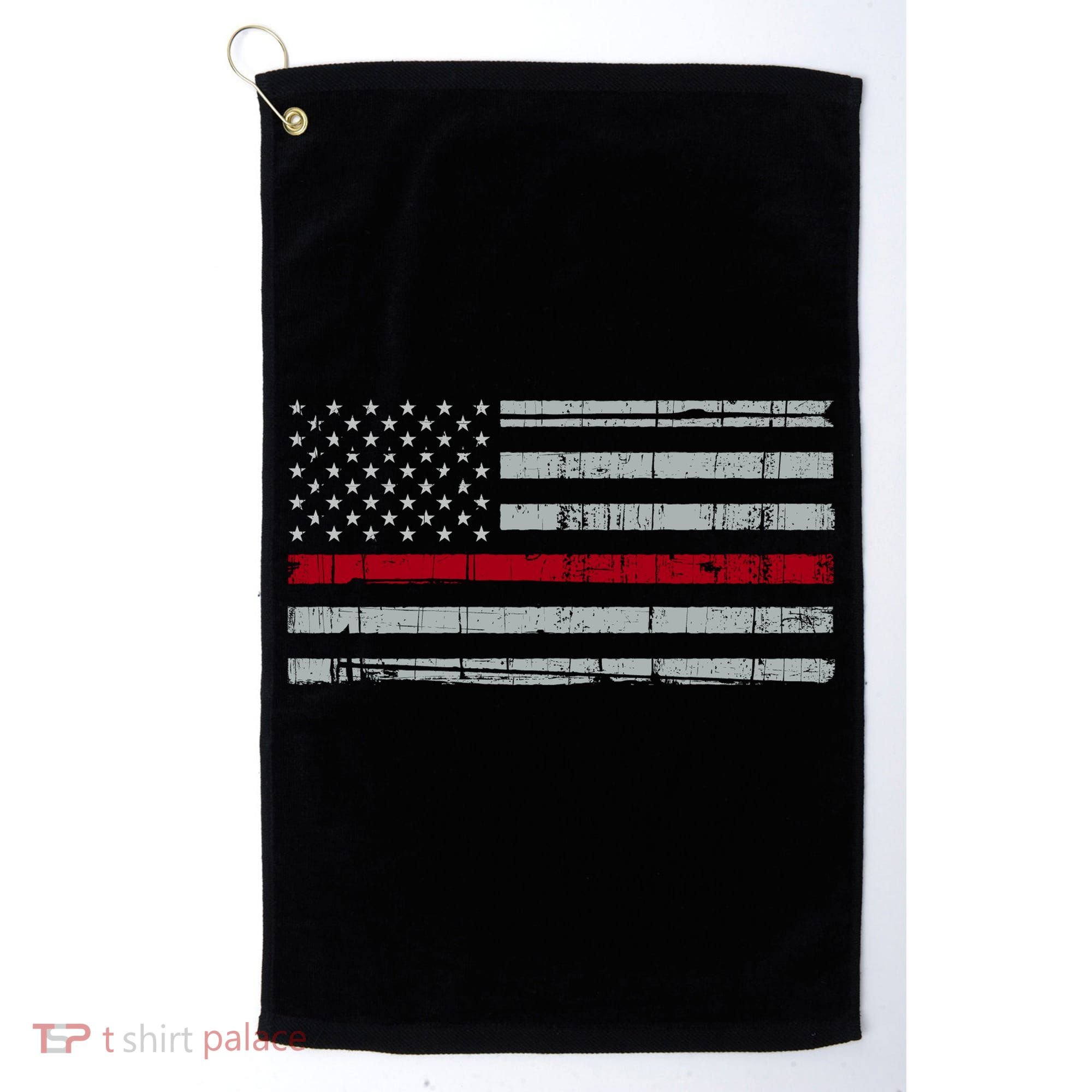 Cool Gift Firefighter Thin Red Line Flag Golf Towel