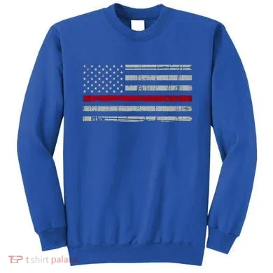 Cool Gift Firefighter Thin Red Line Flag Sweatshirt