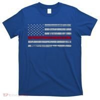 Cool Gift Firefighter Thin Red Line Flag T-Shirt thumb 0