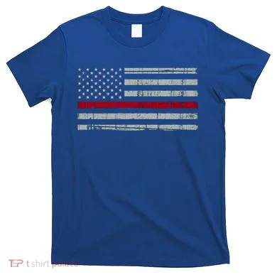 Cool Gift Firefighter Thin Red Line Flag T-Shirt