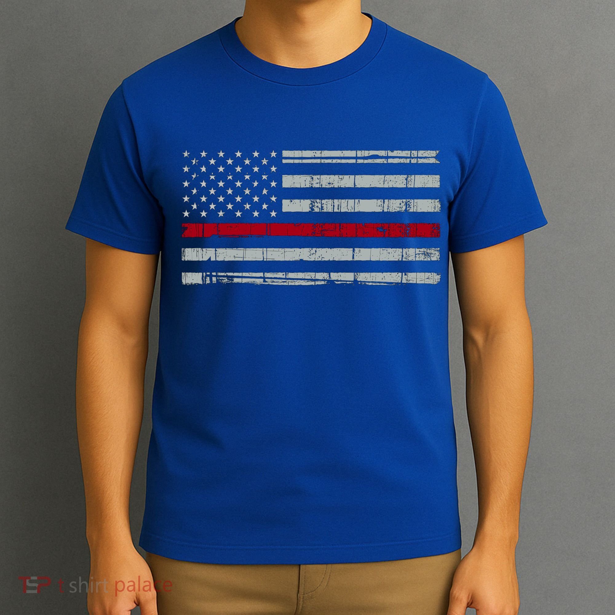 Cool Gift Firefighter Thin Red Line Flag T-Shirt