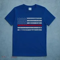 Cool Gift Firefighter Thin Red Line Flag T-Shirt thumb 5