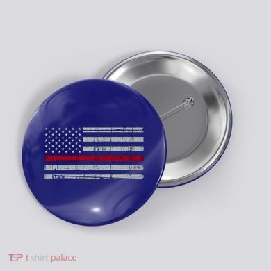 Cool Gift Firefighter Thin Red Line Flag Button