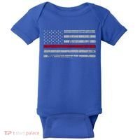 Cool Gift Firefighter Thin Red Line Flag Baby Bodysuit thumb 0
