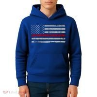 Cool Gift Firefighter Thin Red Line Flag Kids Hoodie thumb 4