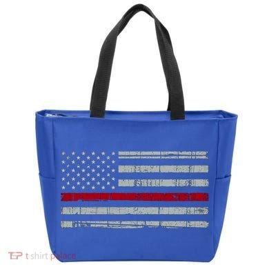 Cool Gift Firefighter Thin Red Line Flag Tote Bag
