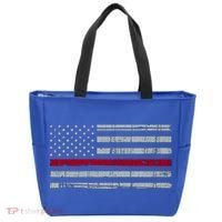 Cool Gift Firefighter Thin Red Line Flag Tote Bag thumb 0