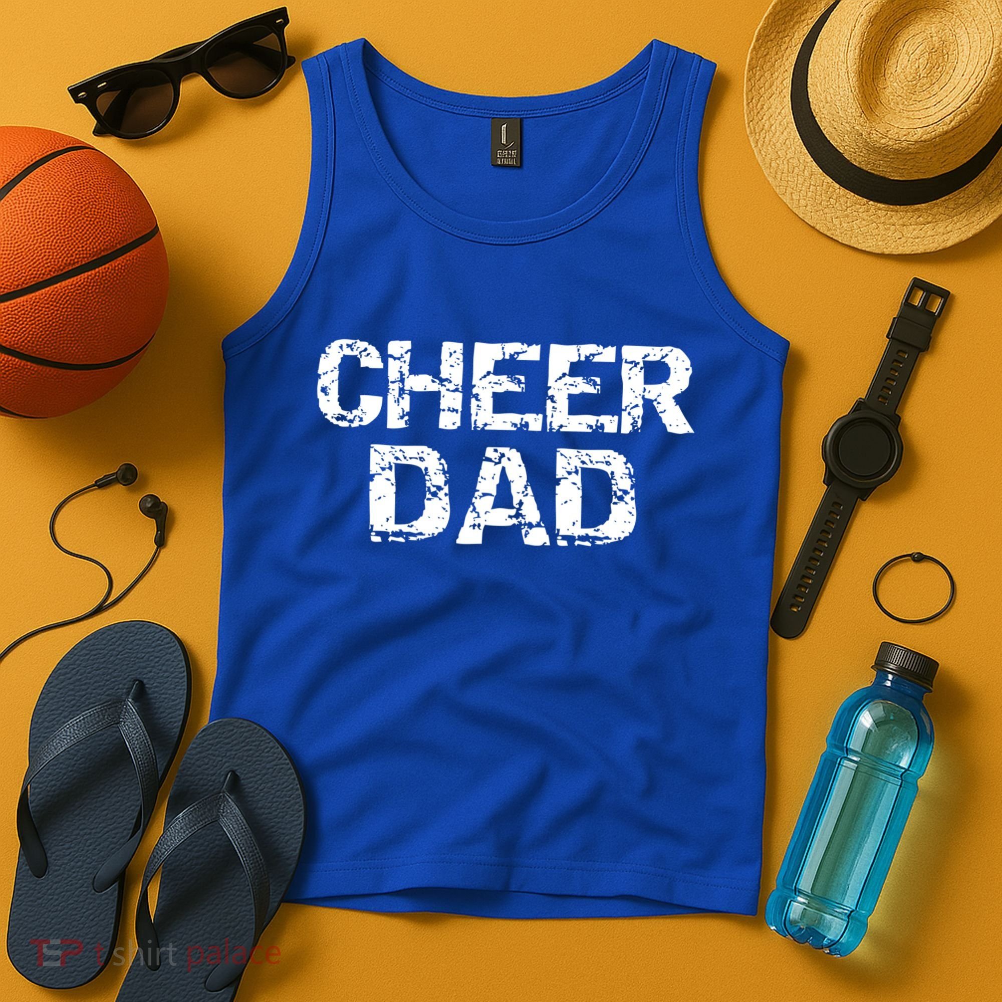 Cheerleading Gift For Men Cheerleader Father Idea Cheer Dad Meaningful Gift Tank Top