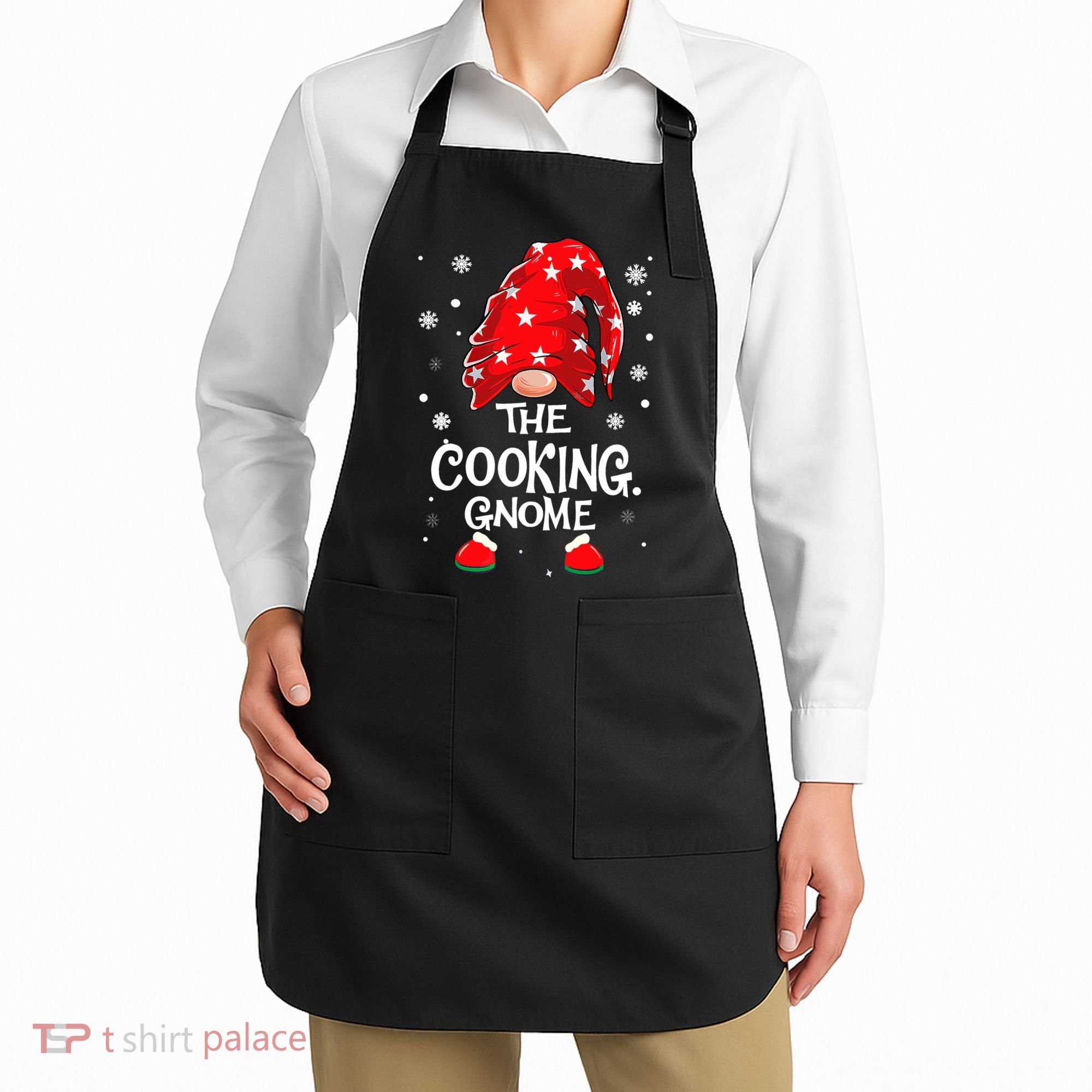 Cooking Gnome Funny Chef Matching Family Christmas Pajama Apron