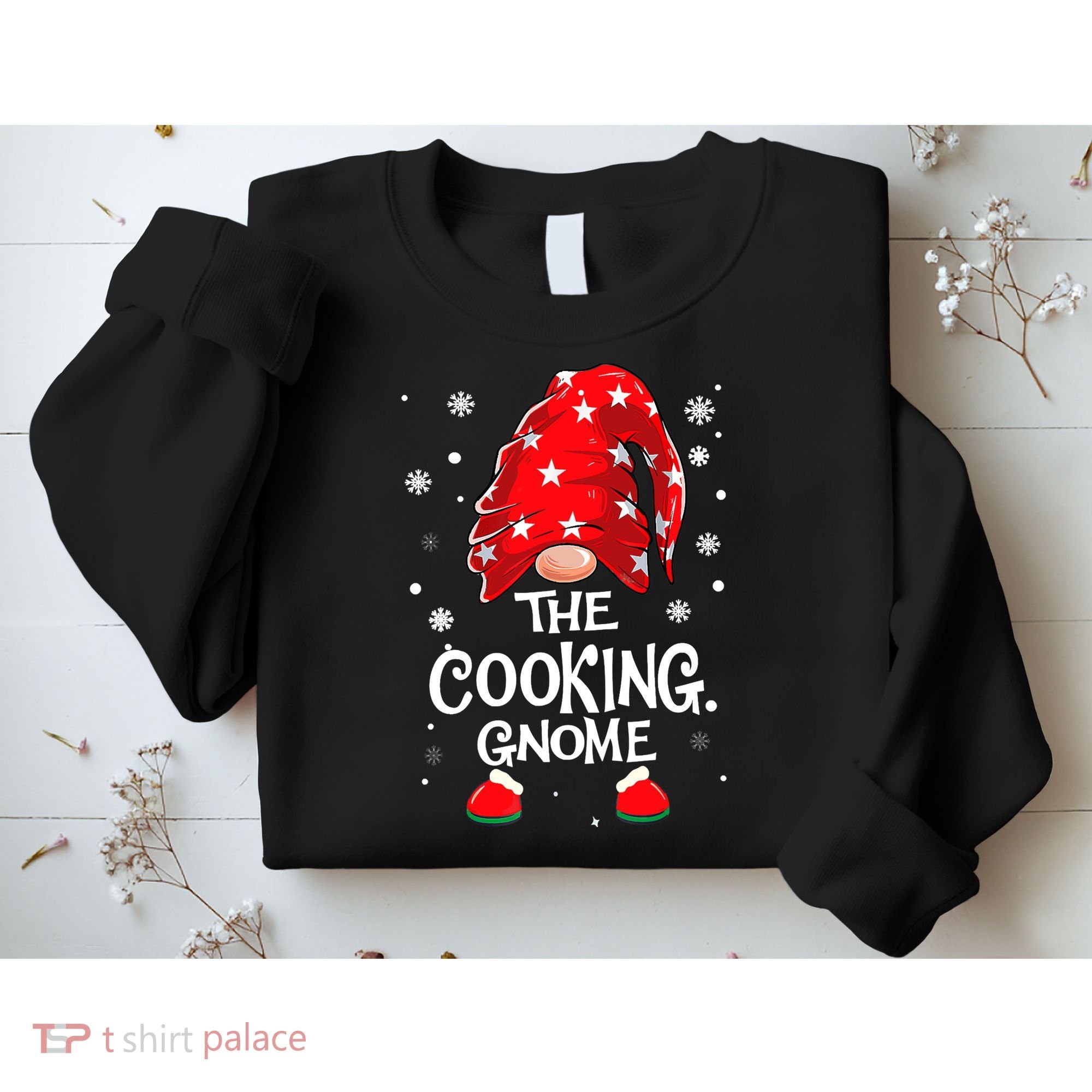 Cooking Gnome Funny Chef Matching Family Christmas Pajama Sweatshirt