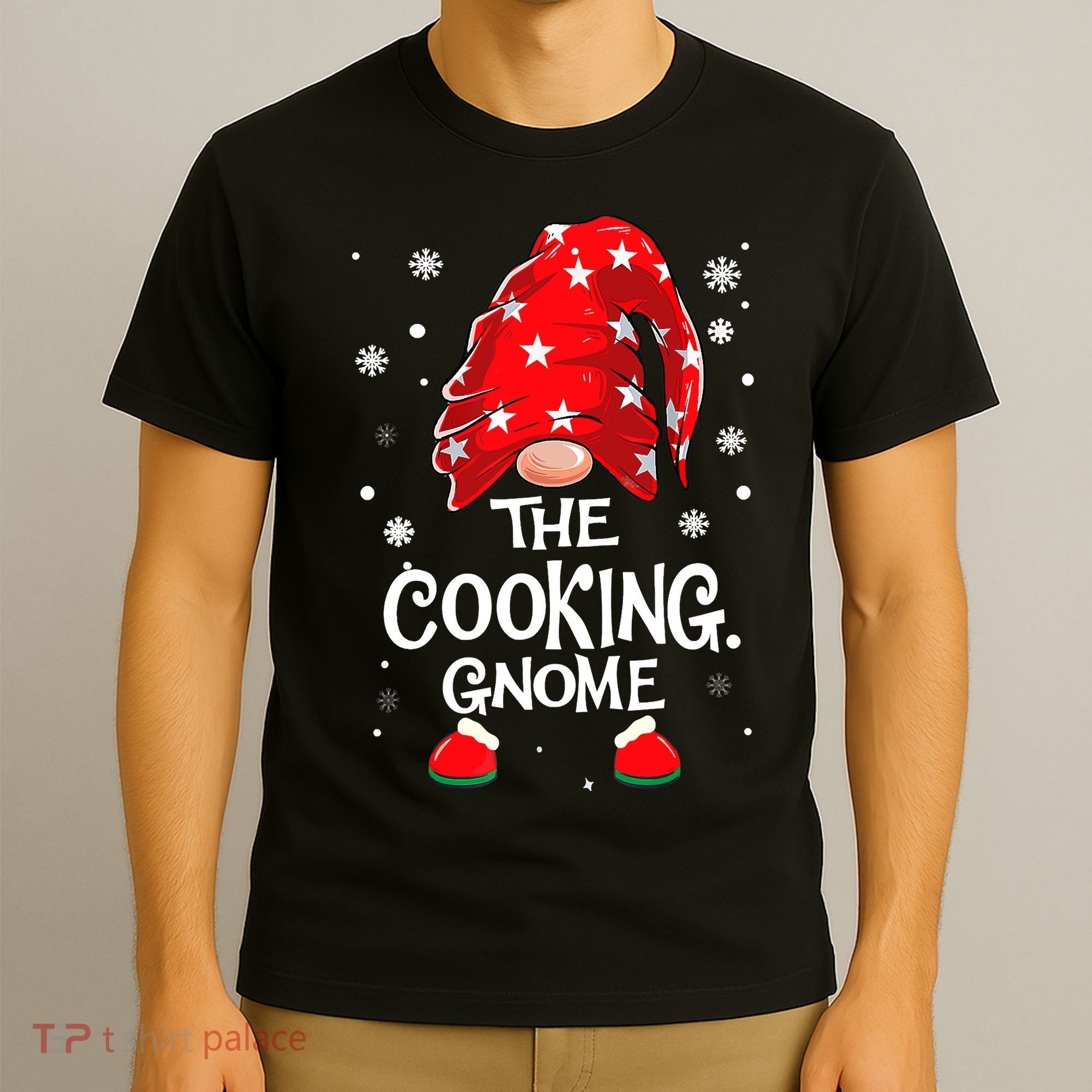 Cooking Gnome Funny Chef Matching Family Christmas Pajama T-Shirt