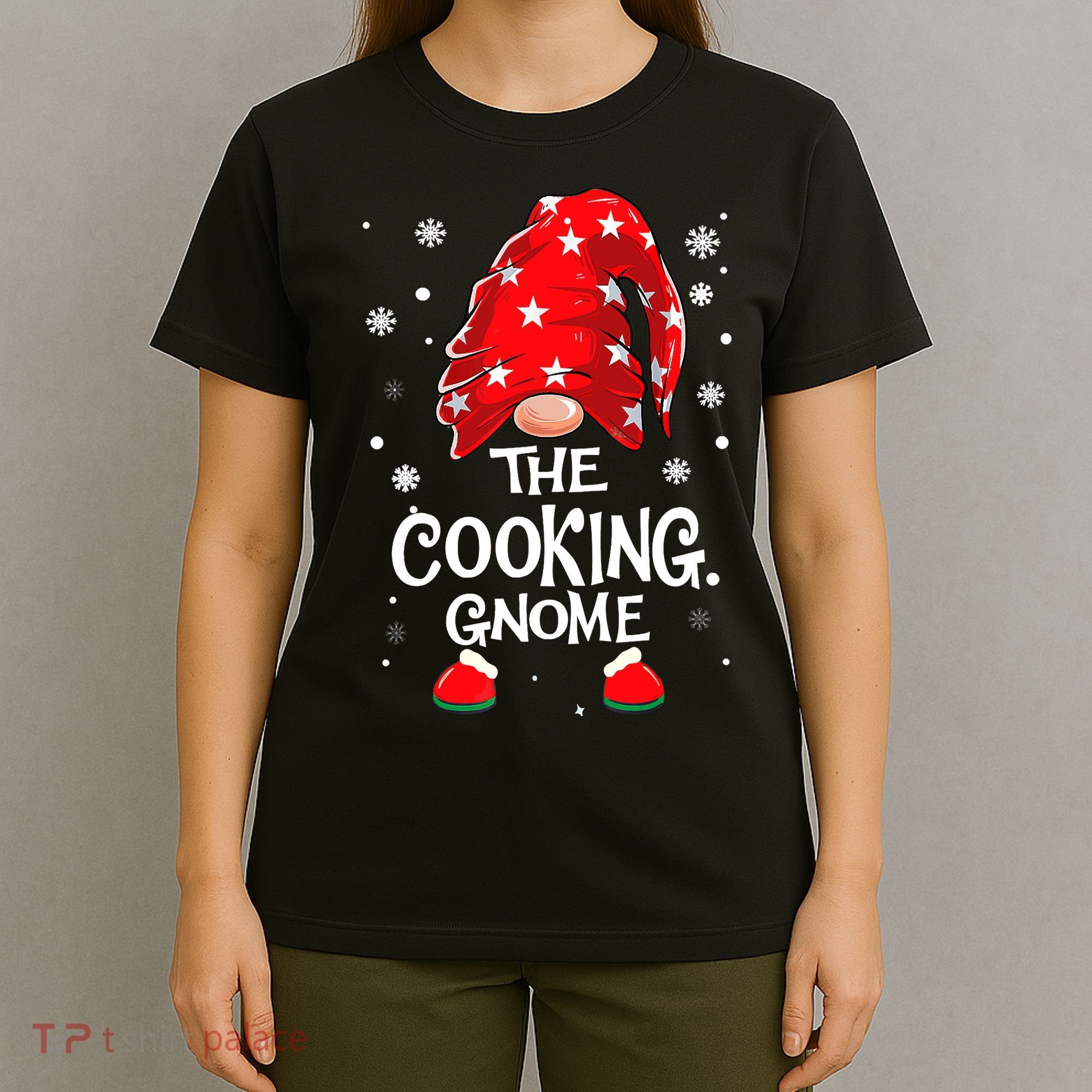 Cooking Gnome Funny Chef Matching Family Christmas Pajama T-Shirt