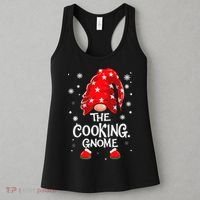 Cooking Gnome Funny Chef Matching Family Christmas Pajama Women's Tank Top thumb 3