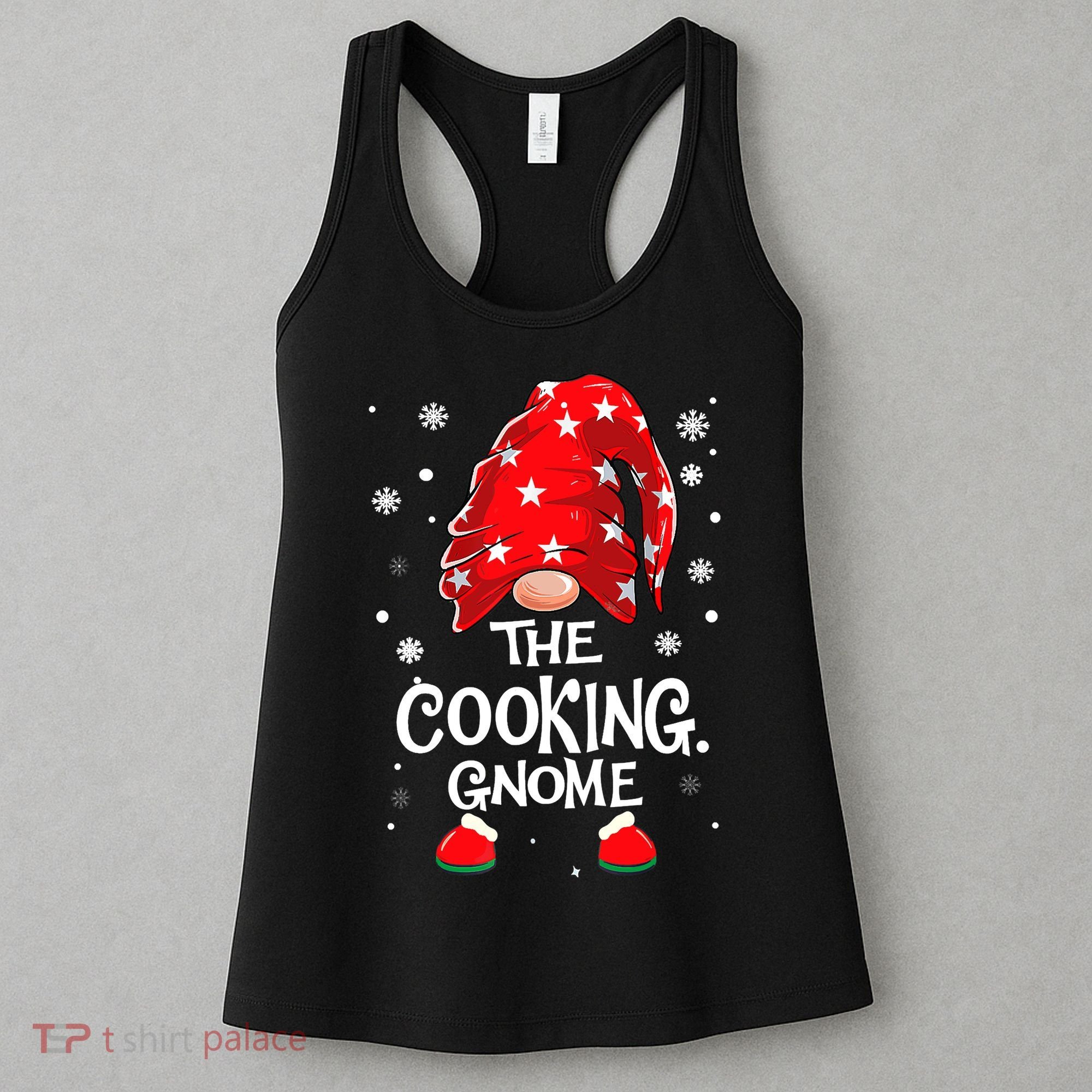 Cooking Gnome Funny Chef Matching Family Christmas Pajama Women's Tank Top