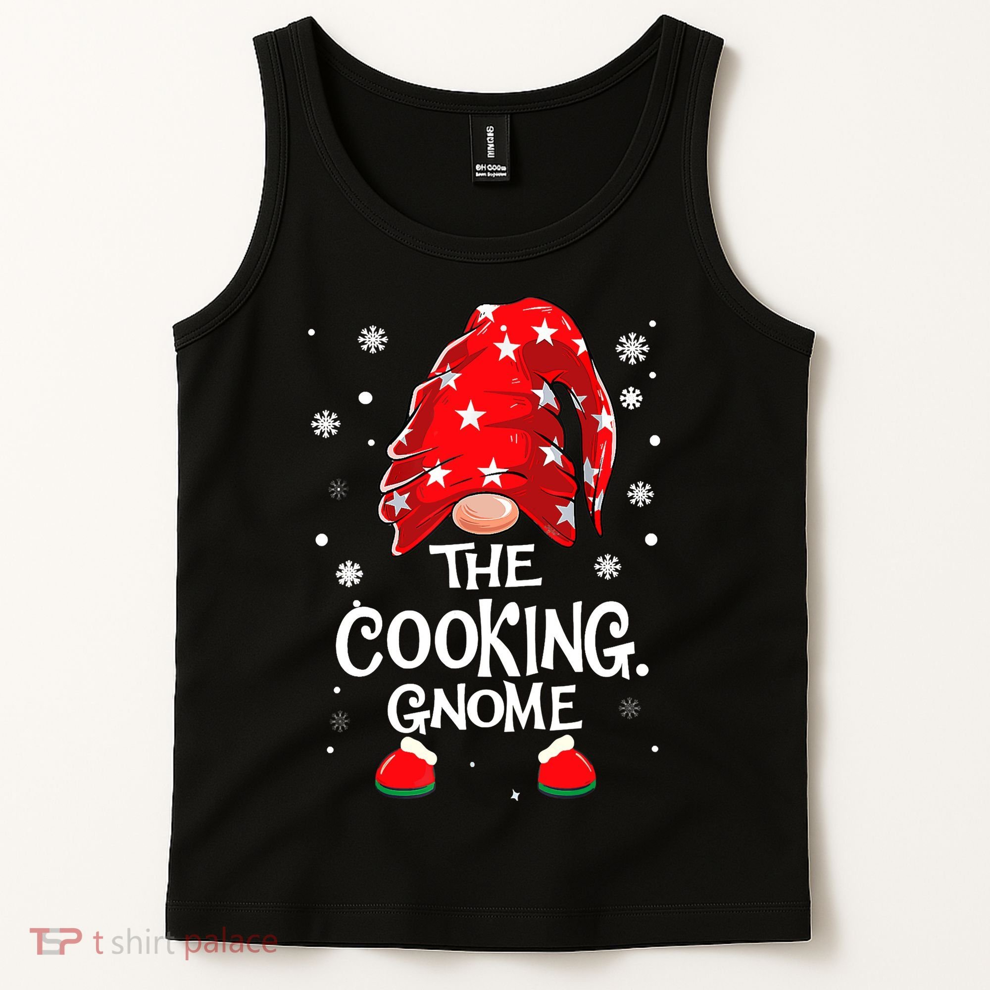 Cooking Gnome Funny Chef Matching Family Christmas Pajama Tank Top