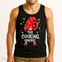 Cooking Gnome Funny Chef Matching Family Christmas Pajama Tank Top thumb 3