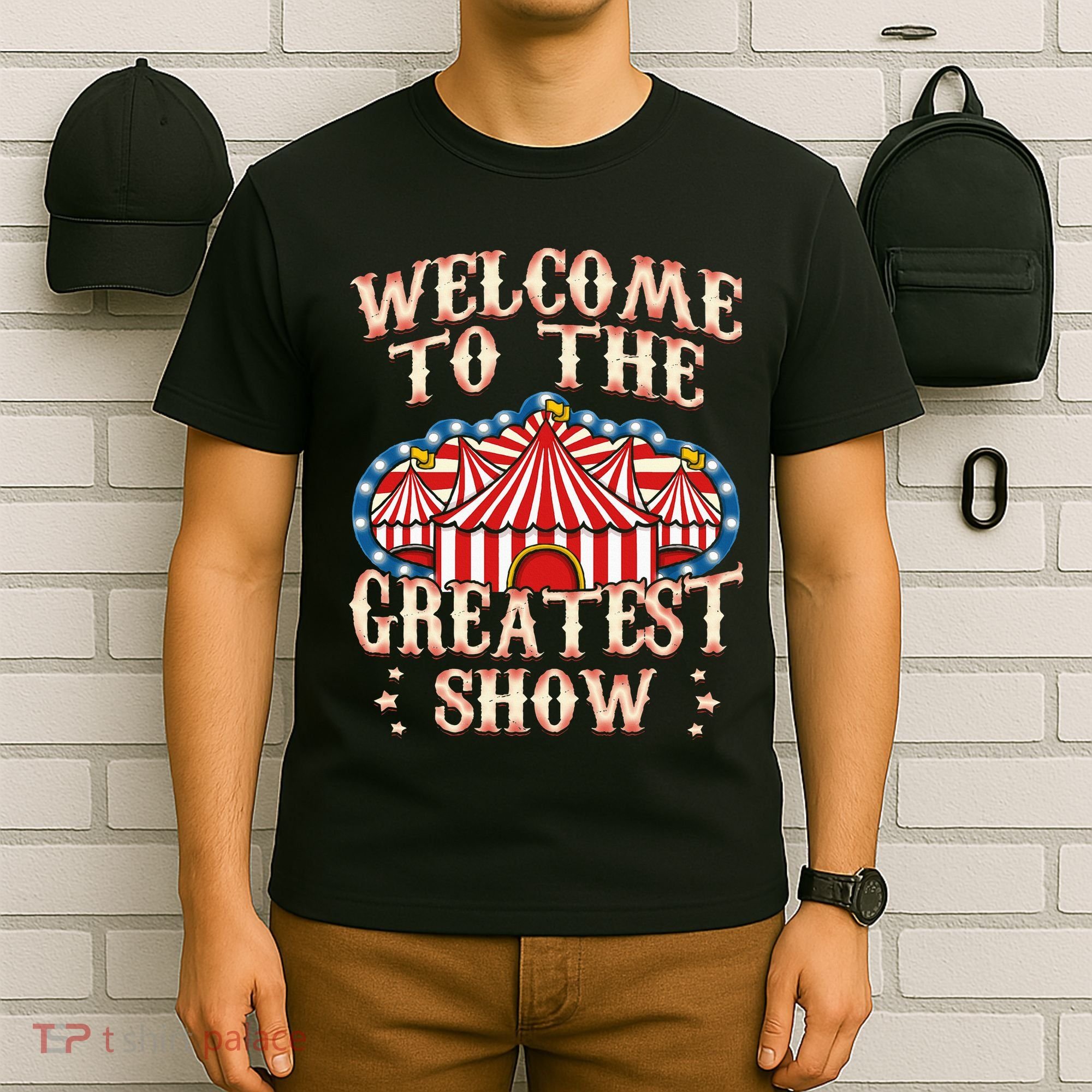 Circus Gifts For Party Ringmaster Carnival Strongman Tamer T-Shirt