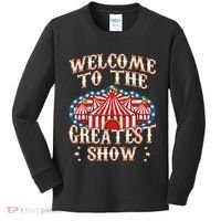 Circus Gifts For Party Ringmaster Carnival Strongman Tamer Kids Long Sleeve Shirt thumb 0