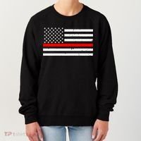 Cool Gift Firefighter Thin Red Line Flag Gift Women's Sweatshirt thumb 0