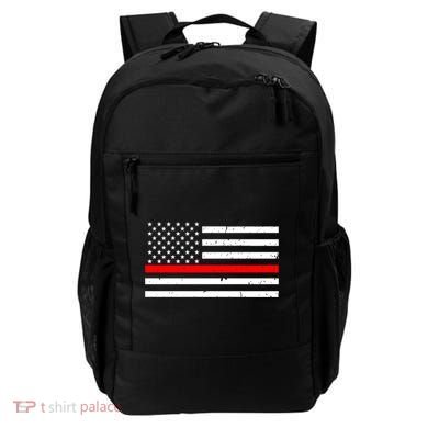 Cool Gift Firefighter Thin Red Line Flag Gift Backpack