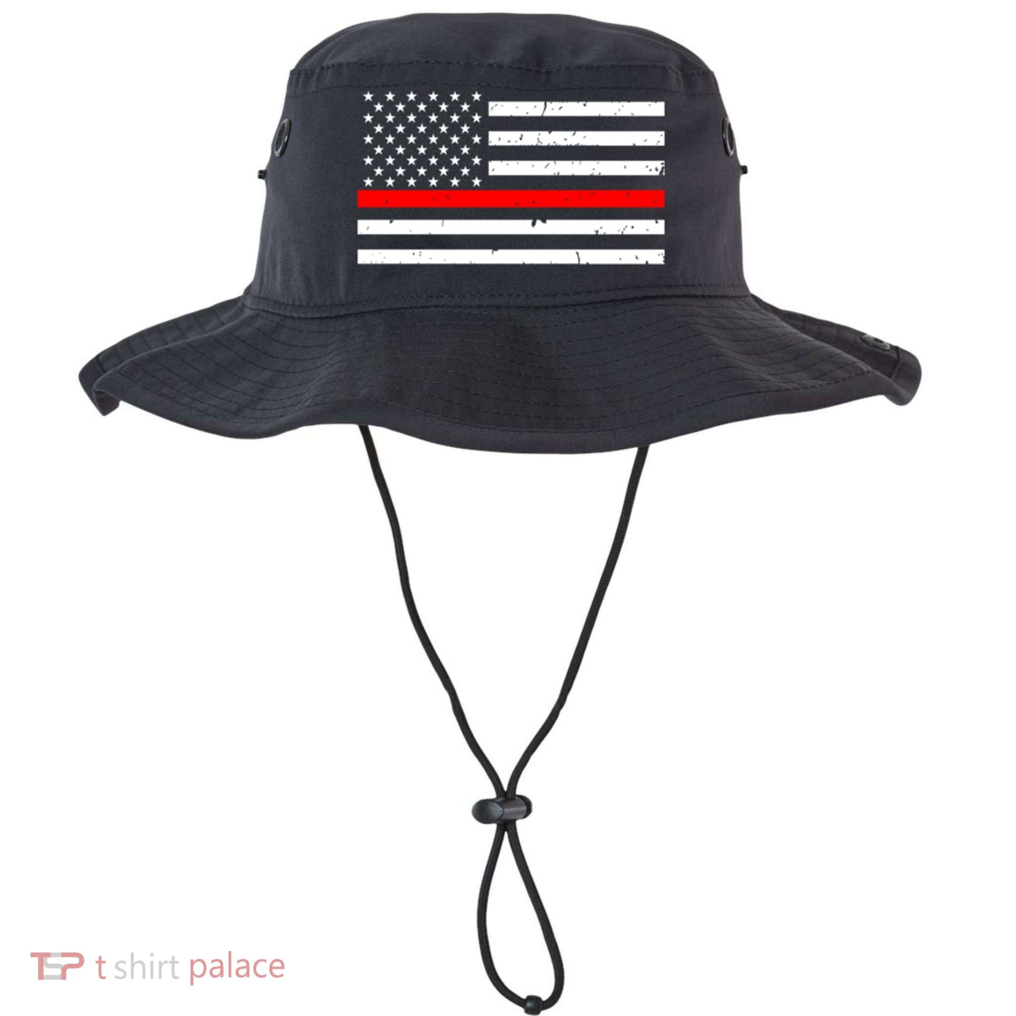 Cool Gift Firefighter Thin Red Line Flag Gift Bucket Hat