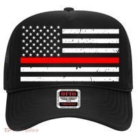 Cool Gift Firefighter Thin Red Line Flag Gift Hat thumb 0