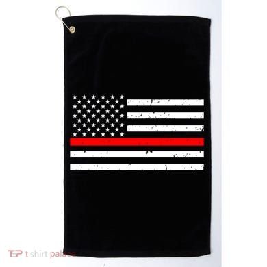 Cool Gift Firefighter Thin Red Line Flag Gift Golf Towel