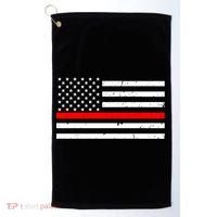 Cool Gift Firefighter Thin Red Line Flag Gift Golf Towel thumb 0