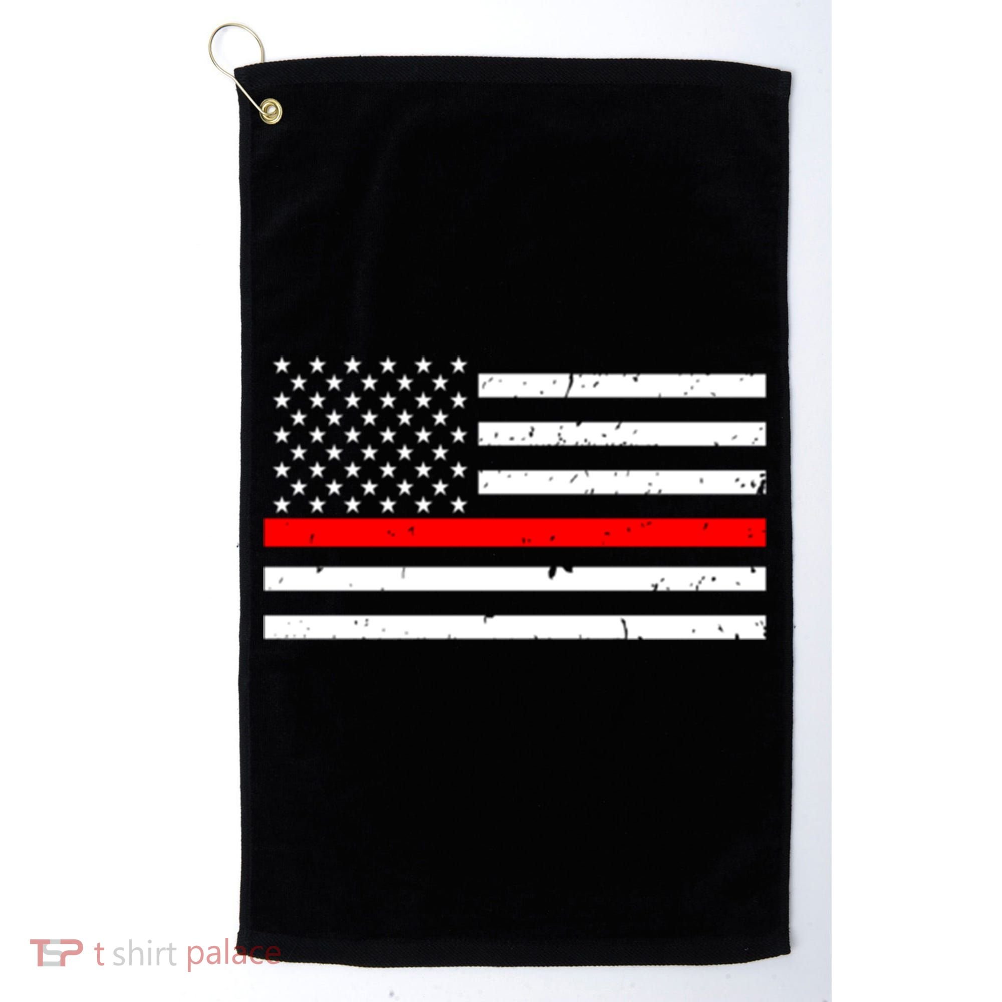 Cool Gift Firefighter Thin Red Line Flag Gift Golf Towel