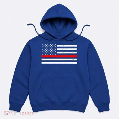 Cool Gift Firefighter Thin Red Line Flag Gift Hoodie