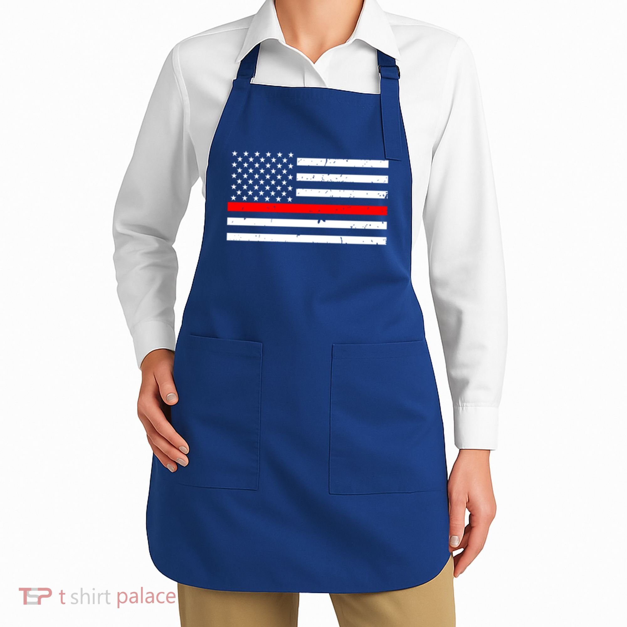 Cool Gift Firefighter Thin Red Line Flag Gift Apron