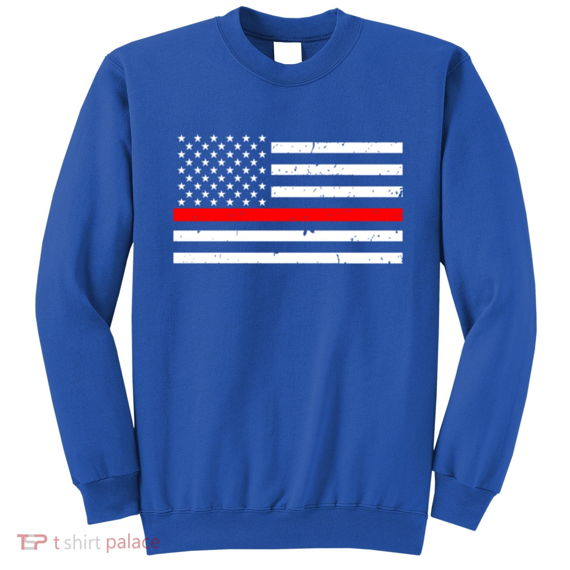 Cool Gift Firefighter Thin Red Line Flag Gift Sweatshirt