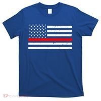Cool Gift Firefighter Thin Red Line Flag Gift T-Shirt thumb 0
